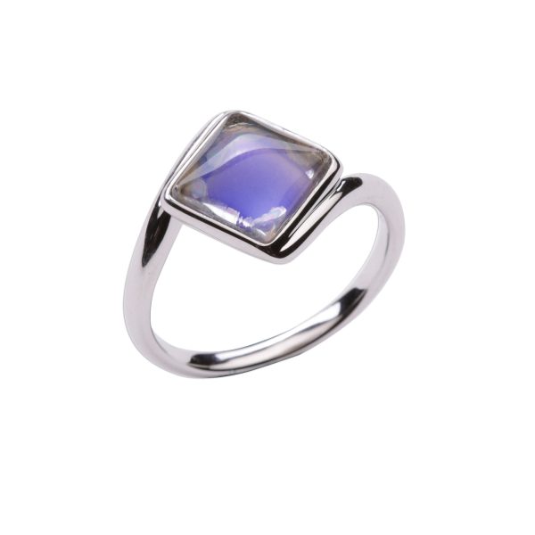 Sterling Silver Girl’s Mood Ring (Square)