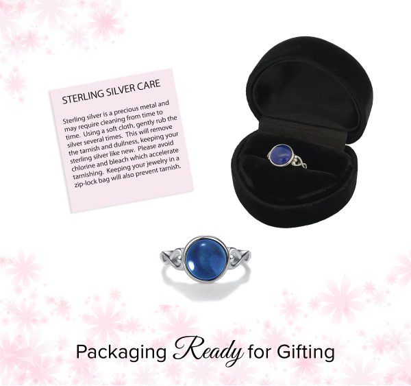 Sterling Silver Girl’s Mood Ring (Round)