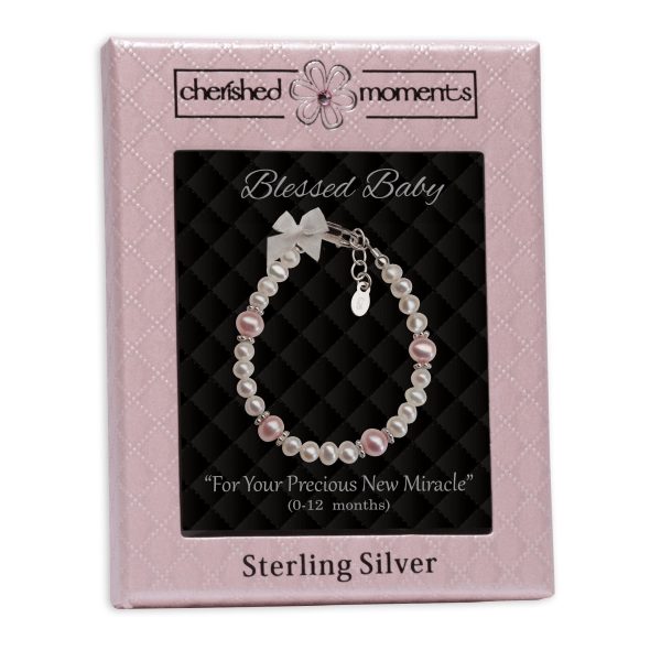 Sterling Silver New Arrival Baby Bracelet Infant Girl Newborn Gift - Cherished Moments Jewelry