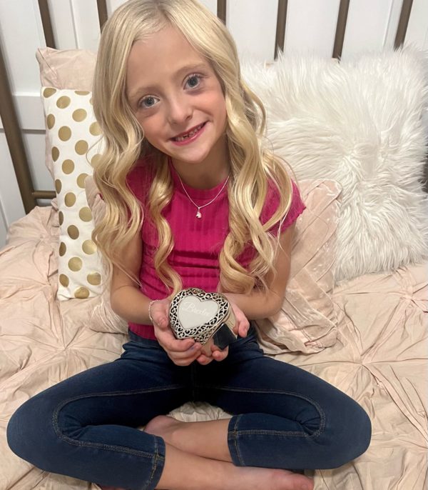 Custom Silver Filigree Heart Jewelry Box with Engraving for Girls