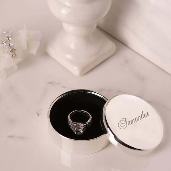 Custom Boy’s or Girl’s Round Keepsake or Jewelry Box with Personalized Engraving