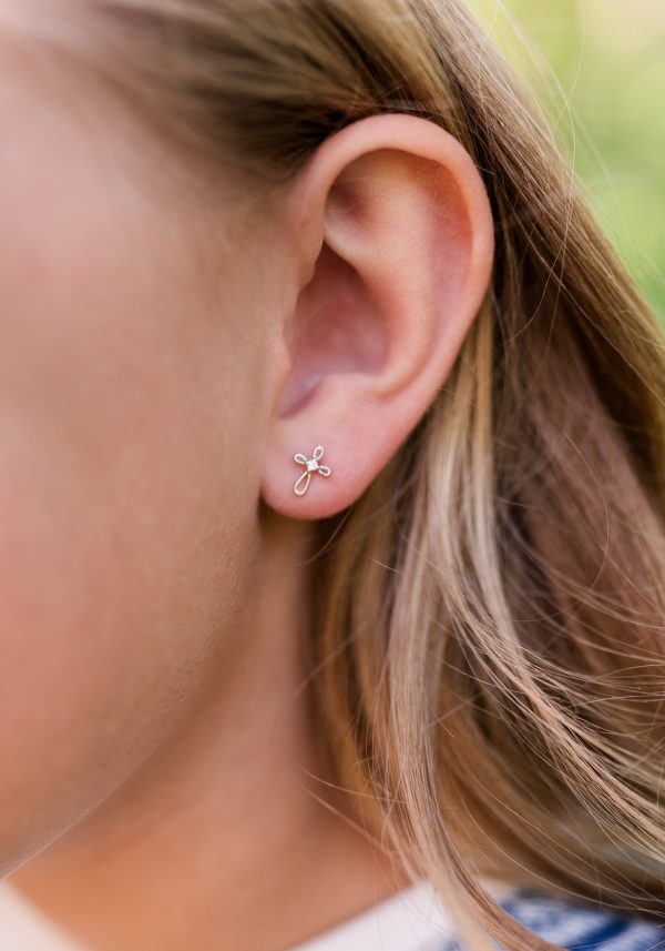 Infinity Cross Earrings for Girl’s with Cubic Zirconia