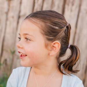 Sterling Silver Children’s Hollow Heart Earrings