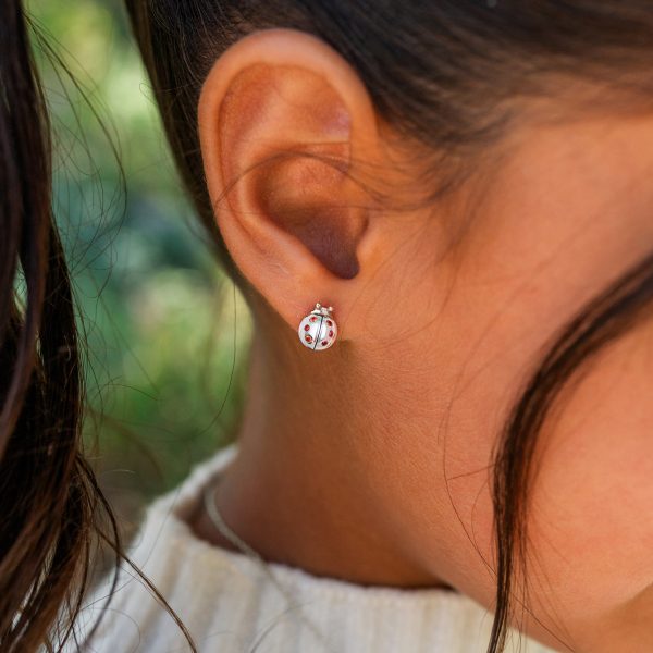 Ladybug Screwback Earring for Toddlers and Little Girls