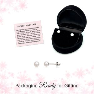 Sterling Silver Child's White Freshwater Pearl Earrings - Cherished Moments Jewelry