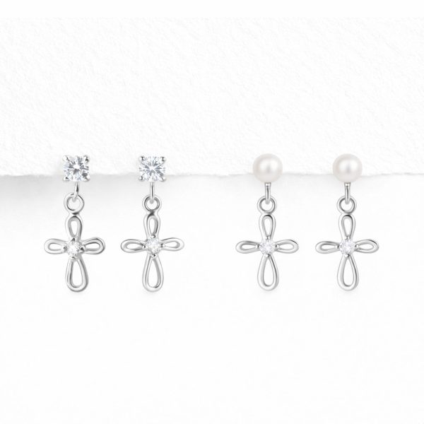 Infinity Cross Dangle Earrings for Girl’s
