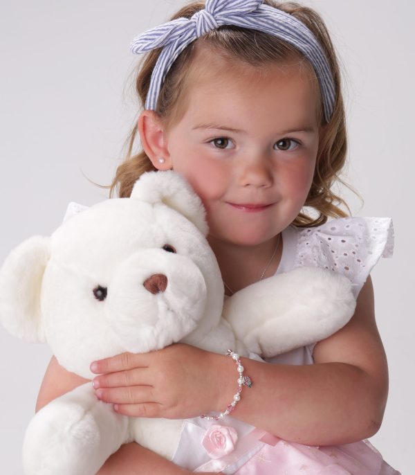14K Gold-Plated White Pearl Earrings for Babies and Kids