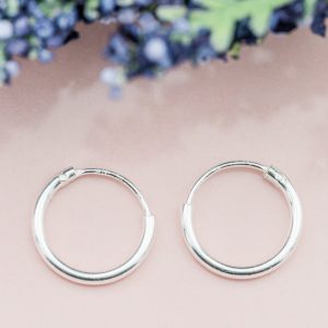 Sterling Silver Endless Hoop Earring 10mm