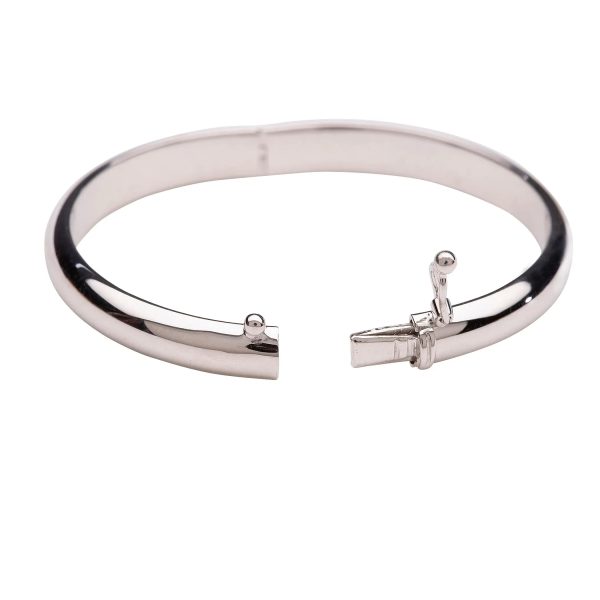 Sterling Silver Baby Bangle Bracelet with FREE Engraving – Bangle (Classic)