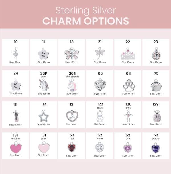 Sterling Silver Charms for Bracelets or Necklaces, Individual Charms