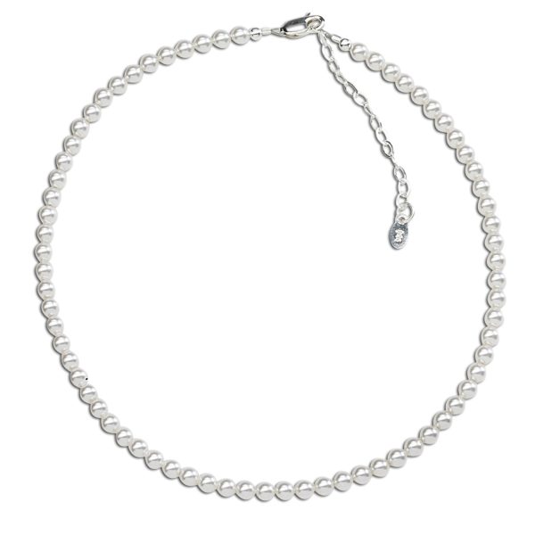 Sterling Silver Simulated Pearl Necklace for Little Girls