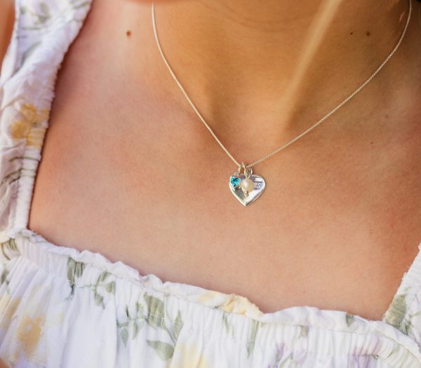 Sterling Silver Heart Necklace with FREE Engraving