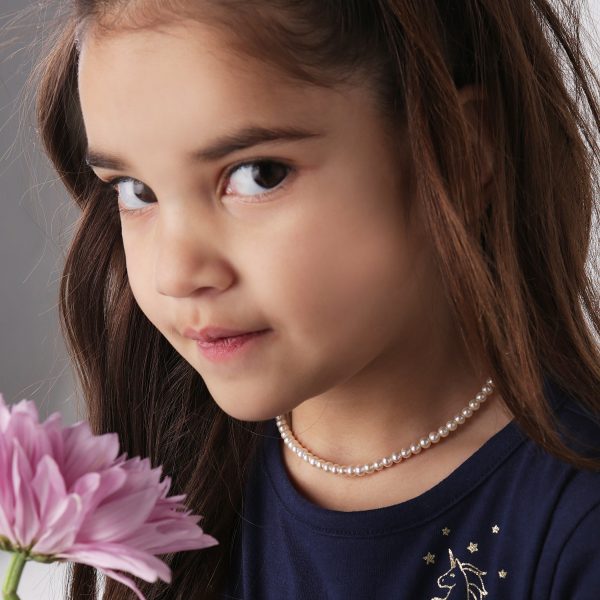 Sterling Silver Girl's Stand of Pearls Necklace - Cherished Moments Jewelry