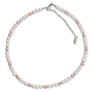 Sterling Silver Pink Freshwater Pearl Necklace for Kids - Cherished Moments Jewelry