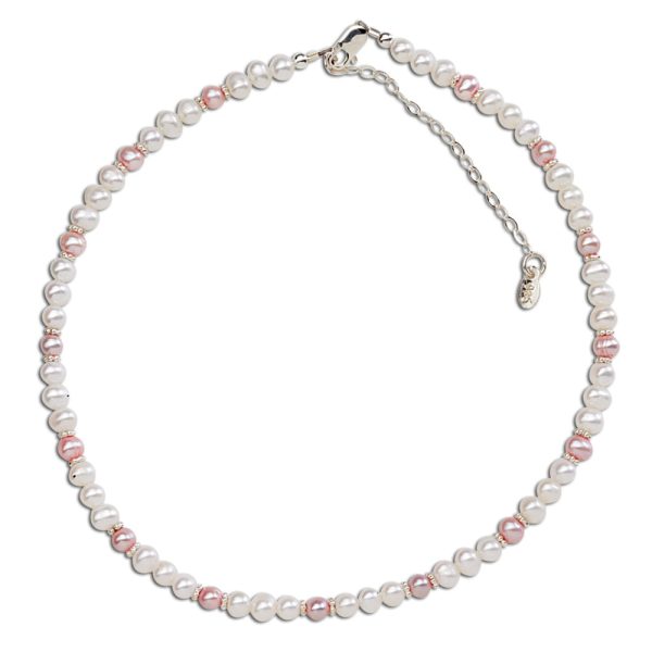 Sterling Silver Pink Freshwater Pearl Necklace for Kids - Cherished Moments Jewelry
