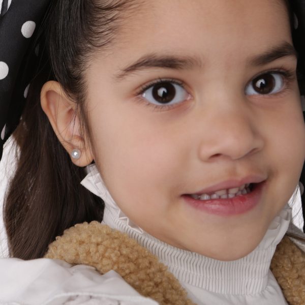 Sterling Silver Kids Freshwater Pearl Earrings-White - Cherished Moments Jewelry
