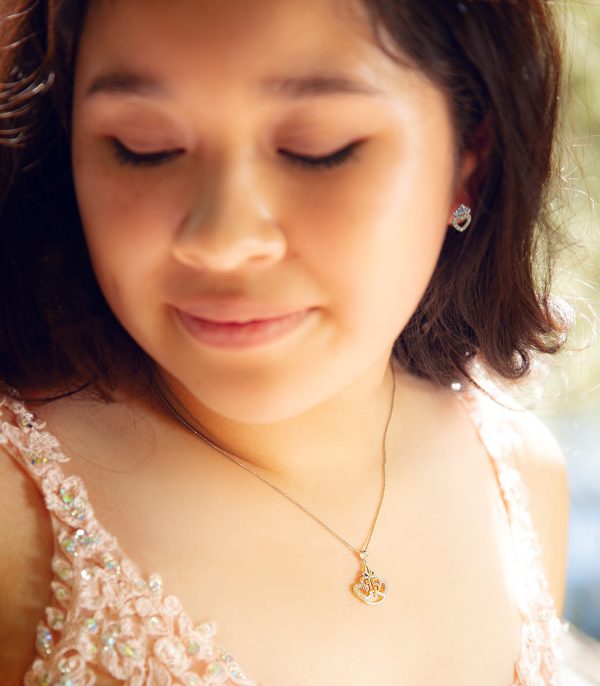 Quinceañera Tiara Heart Earrings