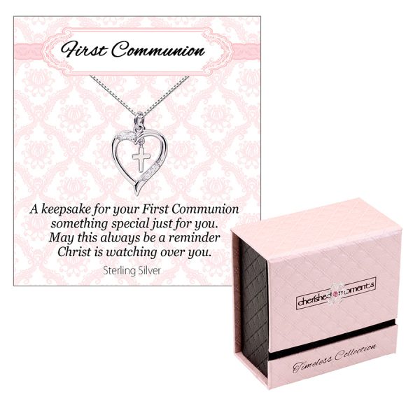 Children’s Dancing Cross Heart Necklace