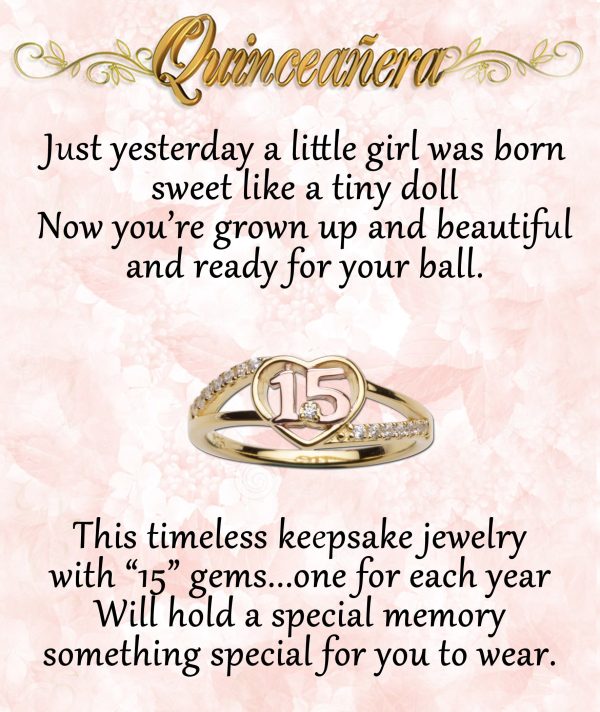 Quinceañera Heart Ring
