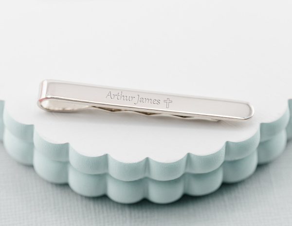 Boy’s Cross Personalized Tie Bar Gift Set with Tie