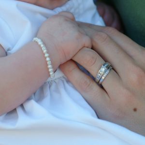 Sterling Silver New Arrival Baby High-End Austrian Simulated Pearl Bracelet Infant Newborn Gift - Cherished Moments Jewelry