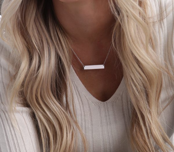 Sterling Silver Children’s or Women’s Bar Necklace