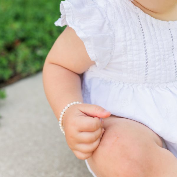 Sterling Silver Freshwater Pearl Baby Bracelet for Kids