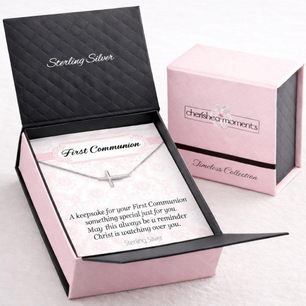 Anchored in Faith Horizontal Cross Necklace for Girls