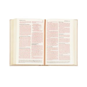 Girl’s Floral White Embroidered Bible with Gold-Gilded Pages